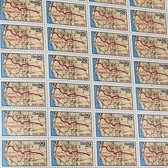 MNH 1993 Oregon Trail Issue Sheet of 50 29c Stamps Scott #2747 - Picture 1 of 2
